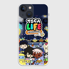 Чехол для iPhone 13 mini с принтом TOKA LIFE ПЕРСОНАЖИ в Новосибирске,  |  | toca boca | toka life | детская игра | дружба | игра | лого | логотип | персонажи | прикоснуться ко рту | руки | тока бока