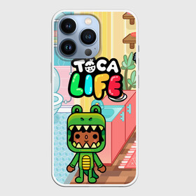 Чехол для iPhone 13 Pro с принтом Toca Boca | Тока бока костюм крокодила в Новосибирске,  |  | toca boca | детская игра | дружба | игра | лого | логотип | персонажи | прикоснуться ко рту | руки | тока бока