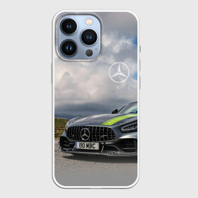 Чехол для iPhone 13 Pro с принтом Mercedes V8 Biturbo Racing Team AMG в Новосибирске,  |  | car | germany | mercedes | motorsport | nature | power | prestige | racing | team | автомобиль | автоспорт | германия | гонка | мерседес | мощь | престиж | природа