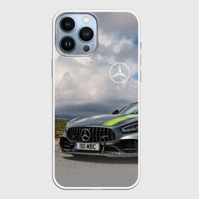 Чехол для iPhone 13 Pro Max с принтом Mercedes V8 Biturbo Racing Team AMG в Новосибирске,  |  | car | germany | mercedes | motorsport | nature | power | prestige | racing | team | автомобиль | автоспорт | германия | гонка | мерседес | мощь | престиж | природа