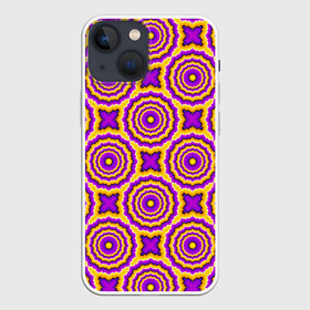 Чехол для iPhone 13 mini с принтом желтые и пурпурные цветы в Новосибирске,  |  | аум | будда | воображение | галлюцинация | глюки | зазеркалье | игра ума | иллюзии | индиго | лотос | майя | мантра | медитация | мираж | нирвана | обман зрения | ом | оптические иллюзии | просветление