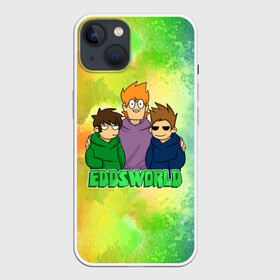 Чехол для iPhone 13 с принтом EDDSWORLD 3 в Новосибирске,  |  | надпись | персонажи | ребята | цвета | шоу