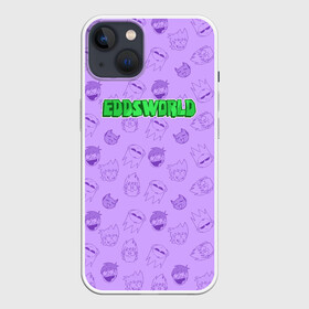 Чехол для iPhone 13 с принтом Pattern EDDSWORLD в Новосибирске,  |  | головы | надпись | паттерн | персонажи | узор