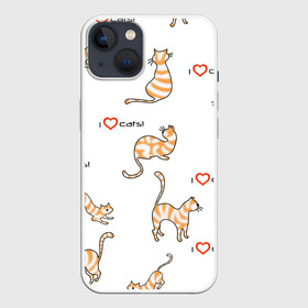 Чехол для iPhone 13 с принтом Кот   моя любовь в Новосибирске,  |  | cat | звери | кот | котенок | котик | коты | кошка | кошки