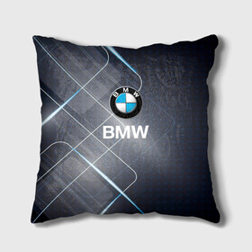 Подушка 3D с принтом [BMW] Logo в Новосибирске, наволочка – 100% полиэстер, наполнитель – холлофайбер (легкий наполнитель, не вызывает аллергию). | состоит из подушки и наволочки. Наволочка на молнии, легко снимается для стирки | bmw | bmw performance | m | motorsport | performance | бмв | моторспорт