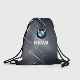 Рюкзак-мешок 3D с принтом [BMW] Logo в Новосибирске, 100% полиэстер | плотность ткани — 200 г/м2, размер — 35 х 45 см; лямки — толстые шнурки, застежка на шнуровке, без карманов и подкладки | bmw | bmw performance | m | motorsport | performance | бмв | моторспорт