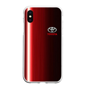 Чехол для iPhone XS Max матовый с принтом [Toyota] В полоску в Новосибирске, Силикон | Область печати: задняя сторона чехла, без боковых панелей | auto | sport | toyota | авто | автомобиль | бренд | спорт | тойота