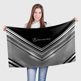 Флаг 3D с принтом [Mercedes-Benz] Текстура в Новосибирске, 100% полиэстер | плотность ткани — 95 г/м2, размер — 67 х 109 см. Принт наносится с одной стороны | amg | mercedes | mercedesamg gt | sport | амг | мерседес | мерседесбенц амг | спорт