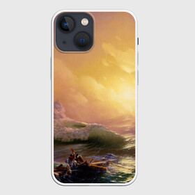 Чехол для iPhone 13 mini с принтом Шторм в море девятый вал в Новосибирске,  |  | 9 вал | айвазовский | буря | девятая волна | девятый вал | масляные краски | море | морской пейзаж | огромные волны | роковая опасность | цунами | шторм в океане