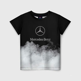 Детская футболка 3D с принтом [Mercedes-Benz] Облака в Новосибирске, 100% гипоаллергенный полиэфир | прямой крой, круглый вырез горловины, длина до линии бедер, чуть спущенное плечо, ткань немного тянется | amg | mercedes | mercedesamg gt | sport | амг | мерседес | мерседесбенц амг | спорт