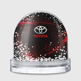 Игрушка Снежный шар с принтом [Toyota] Неоновые соты в Новосибирске, Пластик | Изображение внутри шара печатается на глянцевой фотобумаге с двух сторон | auto | sport | toyota | авто | автомобиль | бренд | спорт | тойота