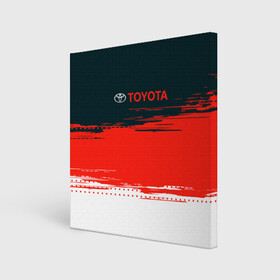 Холст квадратный с принтом [Toyota] Texture в Новосибирске, 100% ПВХ |  | auto | sport | texture | toyota | авто | автомобиль | бренд | спорт | текстура | тойота