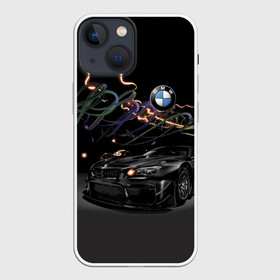 Чехол для iPhone 13 mini с принтом Бэха в ночном городе в Новосибирске,  |  | bmw | car | germany | night | prestige | автомобиль | бмв | бэха | германия | ночь | огни | престиж