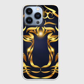Чехол для iPhone 13 Pro с принтом Золотой символ года Тигр в Новосибирске,  |  | в чем встречать новый год | золотой узор | идея подарка на новый год | подарок на новый год | символ нового года | тигр золотой | тигр символ года 2022 | узоры из золота