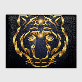 Обложка для студенческого билета с принтом Золотой символ года Тигр в Новосибирске, натуральная кожа | Размер: 11*8 см; Печать на всей внешней стороне | Тематика изображения на принте: в чем встречать новый год | золотой узор | идея подарка на новый год | подарок на новый год | символ нового года | тигр золотой | тигр символ года 2022 | узоры из золота