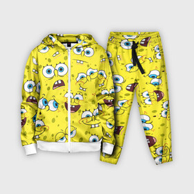 Детский костюм 3D с принтом Губка Боб   SpongeBob pattern в Новосибирске,  |  | Тематика изображения на принте: sponge bob | spongebob | губка боб | квадратные штаны | сквэр пэнтс | спанч боб