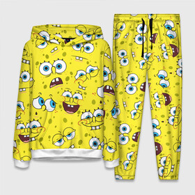 Женский костюм 3D (с толстовкой) с принтом Губка Боб   SpongeBob pattern в Новосибирске,  |  | sponge bob | spongebob | губка боб | квадратные штаны | сквэр пэнтс | спанч боб