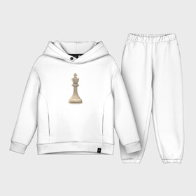 Детский костюм хлопок Oversize с принтом Шахматная фигура Белый король в Новосибирске,  |  | белые | белый | доска | игра | игровая | игры | короли | король | логика | логичные | настольная | настольные | спорт | спортивные | фигура | фигурка | фигуры | шахматная | шахматные | шахматный | шахматы