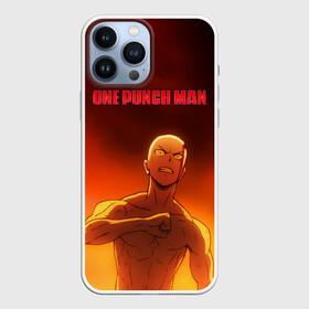 Чехол для iPhone 13 Pro Max с принтом Сайтама в огне One Punch Man в Новосибирске,  |  | hagemanto | one punch man | one punchman | onepunchman | saitama | sensei | аниме | ван панч мен | ванпанчмен | лысый плащ | манга | сайтама | сильнейший человек | учитель | человек одинудар | человек одного удара