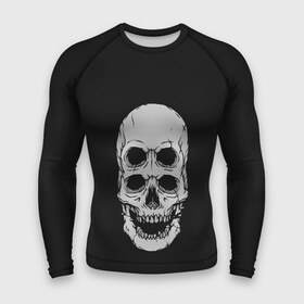 Мужской рашгард 3D с принтом Terrible Skull в Новосибирске,  |  | bone | bones | halloween | horrible | monster | mutant | old | scary | siamese | sinister | skeleton | skull | terrible | twin | близнец | зловещий | кости | кость | монстр | мутант | сиамский | скелет | старый | страшный | ужасный | хэллоуин | череп