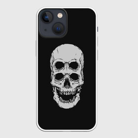 Чехол для iPhone 13 mini с принтом Terrible Skull в Новосибирске,  |  | bone | bones | halloween | horrible | monster | mutant | old | scary | siamese | sinister | skeleton | skull | terrible | twin | близнец | зловещий | кости | кость | монстр | мутант | сиамский | скелет | старый | страшный | ужасный | хэллоуин | череп