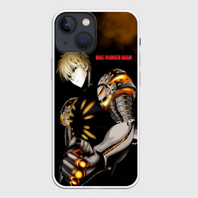 Чехол для iPhone 13 mini с принтом Стальной Генос One Punch Man в Новосибирске,  |  | genos | genoсide | jenosu | one punch man | one punchman | onepunchman | oni saibogu | аниме | ван панч мен | ванпанчмен | генос | кибердемон | кибернетическое тело | манга | сильнейший человек | человек одинудар | человек одного удара