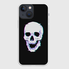 Чехол для iPhone 13 mini с принтом Неоновый светящийся череп в Новосибирске,  |  | bone | bones | color | glow | halloween | light | neon | skeleton | skull | кости | кость | неон | неоновый | свет | свечение | скелет | хэллоуин | цвет | череп