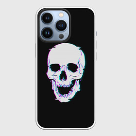 Чехол для iPhone 13 Pro с принтом Неоновый светящийся череп в Новосибирске,  |  | bone | bones | color | glow | halloween | light | neon | skeleton | skull | кости | кость | неон | неоновый | свет | свечение | скелет | хэллоуин | цвет | череп