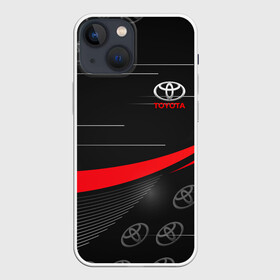 Чехол для iPhone 13 mini с принтом ТОЙОТА   TOYOTA RED LINES в Новосибирске,  |  | auto | sport | toyota | авто | автомобиль | автомобильные | бренд | марка | машины | спорт | тойота