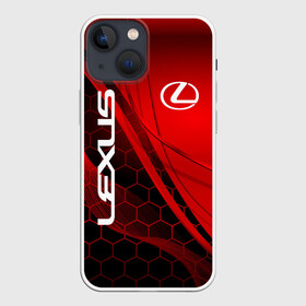 Чехол для iPhone 13 mini с принтом LEXUS RED GEOMETRY | ЛЕКСУС в Новосибирске,  |  | auto | lexus | sport | авто | автомобиль | автомобильные | бренд | лексус | марка | машины | спорт