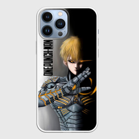 Чехол для iPhone 13 Pro Max с принтом Металлическое тело Геноса One Punch Man в Новосибирске,  |  | Тематика изображения на принте: genos | genoсide | jenosu | one punch man | one punchman | onepunchman | oni saibogu | аниме | ван панч мен | ванпанчмен | генос | кибердемон | кибернетическое тело | манга | сильнейший человек | человек одинудар | человек одного удара