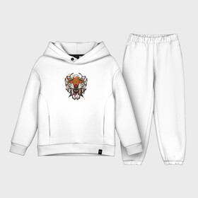 Детский костюм хлопок Oversize с принтом Angry Tiger watercolor в Новосибирске,  |  | 2022 | 2022 год | happy new year | santa | год тигра | дед мороз | каникулы | мороз | новогодний свитер | новый год | новый год 2022 | новый год тигра | оливье | праздник | рождество | санта клаус | свитер новогодний