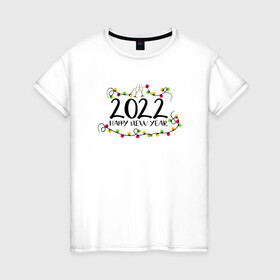 Женская футболка хлопок с принтом Champagne glasses | 2022 NY в Новосибирске, 100% хлопок | прямой крой, круглый вырез горловины, длина до линии бедер, слегка спущенное плечо | 2022 | 2022 год | happy new year | santa | год тигра | дед мороз | каникулы | мороз | новогодний свитер | новый год | новый год 2022 | новый год тигра | оливье | праздник | рождество | санта клаус | свитер новогодний