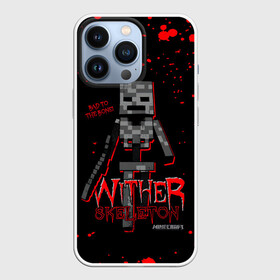 Чехол для iPhone 13 Pro с принтом WITHER SKELETON в Новосибирске,  |  | craft | mine | minecraft | wither skeleton | блоки | визерскелет | вооружённый каменным мечом | враждебный моб | добывать | компьютерная игра | крафт | кубики | майн | майнкрафт | манкрафт | ремесло