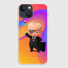 Чехол для iPhone 13 mini с принтом Босс молокосос с указкой в Новосибирске,  |  | baby | boss | boss baby | босс | босс молокосос | маленький босс | малыш | мальчик | молокосос | ребенок