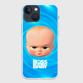 Чехол для iPhone 13 mini с принтом Голова Босса молокососа в Новосибирске,  |  | baby | boss | boss baby | босс | босс молокосос | маленький босс | малыш | мальчик | молокосос | ребенок