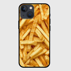 Чехол для iPhone 13 mini с принтом Картошка фри Фастфуд в Новосибирске,  |  | Тематика изображения на принте: potato | деревенская картошка | жареная картошка | картофель | картошка | картошка фри | фри
