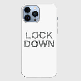 Чехол для iPhone 13 Pro Max с принтом QR Lockdown (англ) в Новосибирске,  |  | covid | lockdown | qrкод | коронавирус | минимализм