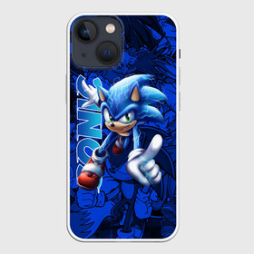 Чехол для iPhone 13 mini с принтом SONIC LOGO   СОНИК ЛОГО в Новосибирске,  |  | animal | games | hedgehog | sega | sonic | speed | speed sonic | быстрый ёж | ёж | ёжик | игры | персонаж | сега | синий ёж | скорость | соник