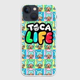 Чехол для iPhone 13 mini с принтом Toca Boca logo | Тока Бока Рита в Новосибирске,  |  | Тематика изображения на принте: toca boca | детская игра | игра | лого | логотип | персонажи | прикоснуться ко рту | рита | тока бока