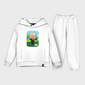 Детский костюм хлопок Oversize с принтом Босс Молокосос (Boss Baby) в Новосибирске,  |  | baby | babycorp | boss | босс | бэбикорп | молокосос | темплтон