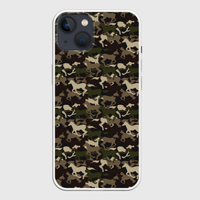 Чехол для iPhone 13 с принтом Лошади (камуфляж) в Новосибирске,  |  | animals | camouflage | horse | military camouflage | safari | wild horse | zoo | военный камуфляж | дикая лошадь | дикая природа | жеребец | животные | звери | зоопарк | камуфляж | кляча | кобыла | конь | лошадь | маскировка | милитари
