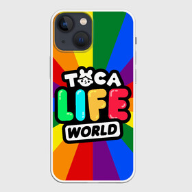 Чехол для iPhone 13 mini с принтом TOCA LIFE WORLD   ТОКА ЛАЙФ ВОРЛД   ПОЛОСЫ в Новосибирске,  |  | leon | nari | rita | toca life | toca life world | zeke | зик | леон | нари | разноцветный | рита | тока лайф ворлд