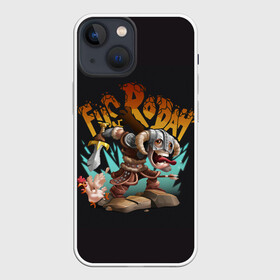 Чехол для iPhone 13 mini с принтом Крик Фусродах в Новосибирске,  |  | Тематика изображения на принте: bethesda | elder scrolls | game | games | skyrim | бесезда | игра | игры | свитки | скайрим | элдер скролс