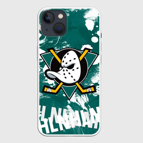 Чехол для iPhone 13 с принтом Анахайм Дакс | Anaheim Ducks в Новосибирске,  |  | anahaim ducks | anaheim | anaheim ducks | ducks | hockey | mighty ducks | nhl | usa | дакс | могучие утята | нхл | спорт | сша | хоккей | шайба