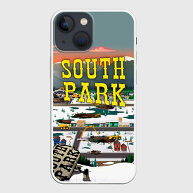 Чехол для iPhone 13 mini с принтом Южный Парк разрушенный город в Новосибирске,  |  | south park | sp | город | заставка | мультфильм | саус парк | сауспарк | южный парк | юп