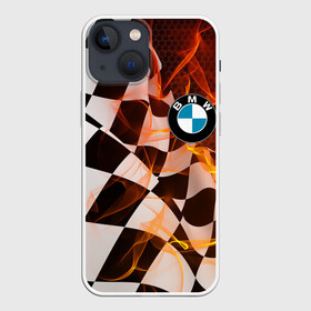Чехол для iPhone 13 mini с принтом BMW RACING   FIRE RACING в Новосибирске,  |  | bmw | fire | m performance | m style | racing | sport | x3 | x5 | x6 | x7 | авто | автомобиль | беха | бмв | бумер | гонки | м пакет | м перформанс | огонь | спорт