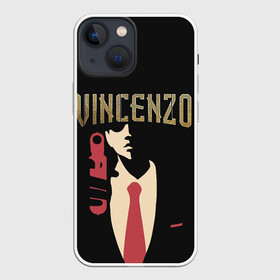 Чехол для iPhone 13 mini с принтом Винченцо в Новосибирске,  |  | vincenzo | винценцо | галстук | кассано | пистолет | со джунки