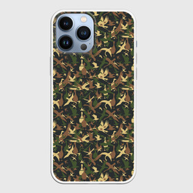 Чехол для iPhone 13 Pro Max с принтом Птицы (камуфляж) в Новосибирске,  |  | bird | camouflage | crow | death | dis | evil | hunting camouflage | military camouflage | военный камуфляж | ворона | гуси | журавли | камуфляж | крылатые | крылья | ласточки | маскировка | масхалат | милитари | небесные | орёл