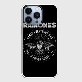 Чехол для iPhone 13 Pro с принтом Сердце Рамонс в Новосибирске,  |  | alternative | music | punk | punkrock | ramones | ramons | rock | альтернатива | музыка | панк | панкрок | рамонс | рок